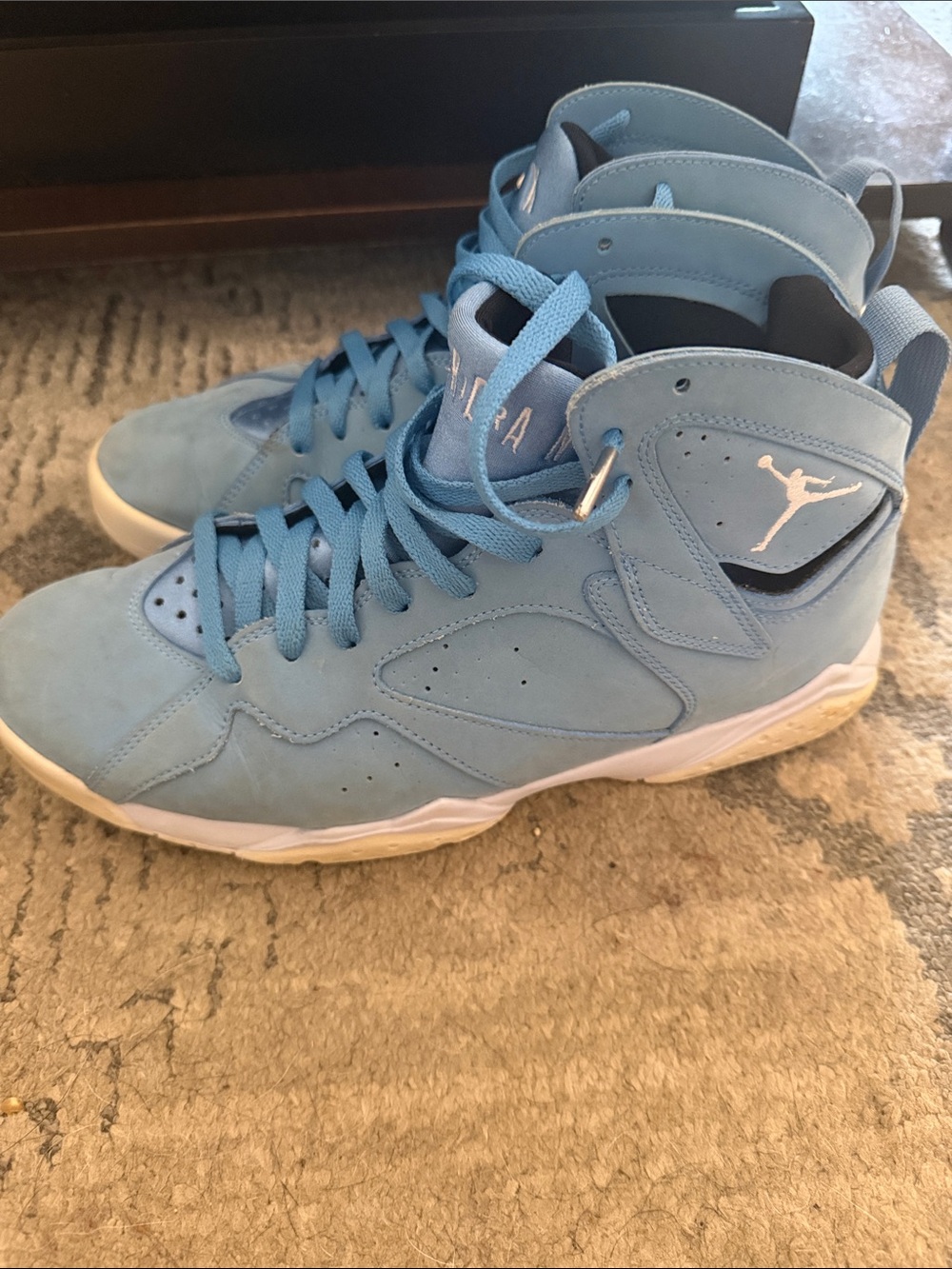 Jordan Light Blue Suede High-Top Sneakers